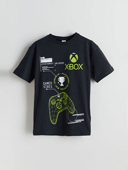 Bisiklet Yaka Xbox Bask?l? Erkek ?ocuk Ti??rt