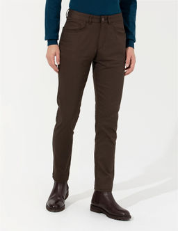 Kahverengi Slim Fit Kanvas Pantolon - Pierre cardin фото 2