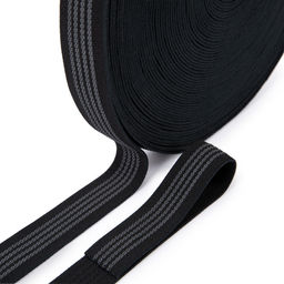 Лента эластичная 25 мм  1 мм 16с3895 (р. 9404 ) 20 м тканая черный