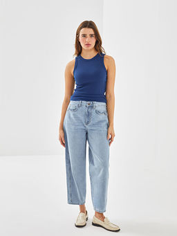 Bisiklet Yaka Dokulu Kad?n Atlet