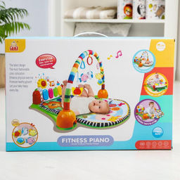 Развивающий музыкальный коврик «РазвивайКа», пианино, 5 игрушек, размер 94х62 см