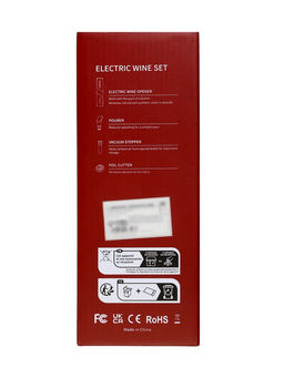 Набор сомелье электрический LSH-04, пробка, аэратор, штопор, от батареек, пластик
