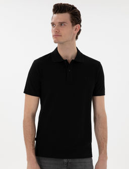 Siyah Slim Fit K_vr_lmaz Polo Yaka Basic Ti__rt - Pierre cardin фото 3