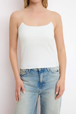 Trendyolmilla Siyah-Beyaz-Bej 3lu Paket Ask?l? Vucuda Oturan Kare Yaka Esnek Orme Atlet TWOSS24AL00054  фото 22
