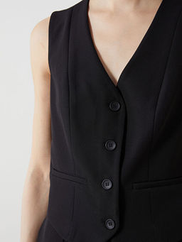 V Yaka Kad?n Klasik Yelek