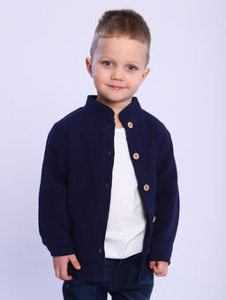 РБ016 Рубашка Муслин (синий) - Милаша фото 8