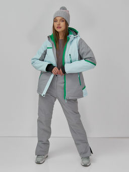 Горнолыжный костюм женский зимний голубого цвета 0709_1Gl - Chunmai фото 17