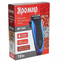 Машинка для стрижки ЯРОМИР 10 Вт 4гребня, арт. ЯР-704