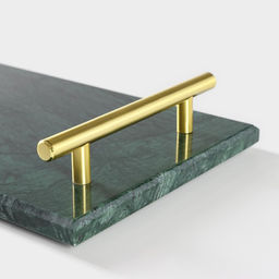 Поднос Magistro Marble, 37.5×17.5 см, мрамор, цвет изумрудный
