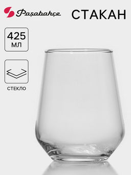 Цена за 2 шт. Стакан низкий Paşabahçe «Аллегра», 425 мл, стекло, прозрачный