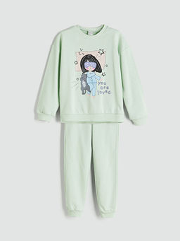 Bisiklet Yaka K?z ?ocuk Pijama Tak?m?