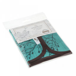 Эко-мешочек 25х30см Ботаника зеленый, на завязках, хлопок 100%, упаковка классическая ПП с подвесом 14,5х20см, Домашняя мода (Россия)  фото 4