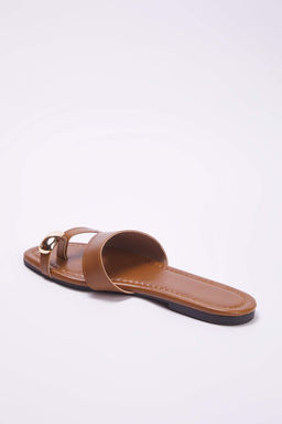Karamel Kahve Bas Parmak Detayl? Kad?n Terlik TAKSS25TE00072 - Trendyolmilla фото 4
