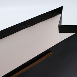 Пакет подарочный ламинированный горизонтальный «чёрный», XL 49×40×19 см