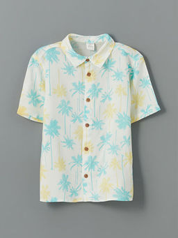 Bask?l? Erkek ?ocuk Poplin G?mlek