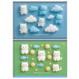 Альбом для рисования BG А4 40л. на спирали, 120г/м2 "Игрушки" (АР4гр40 06801) обложка картон