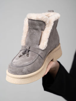 Ботинки EDART 307.florida be. серый замок замша/шерсть - Ed'art фото 17