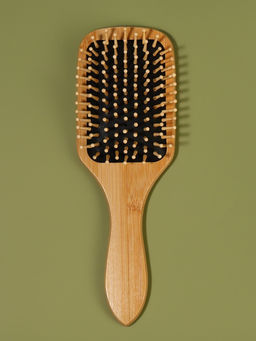 Расчёска массажная BAMBOO, бамбуковая, прямоугольная, 24×8 см