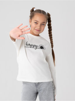 Лонгслив детский "Хэппи" экрю