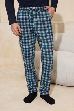 Lacivert Regular Ekose / Kareli Homewear Pijama Tak?m? TMNAW26PT00022 - Trendyolmilla фото 6