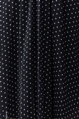 TRENDYOLMILLA Siyah Kemerli Puantiyeli Sifon Astarl? Midi Dokuma Elbise TWOSS24EL00839  фото 4