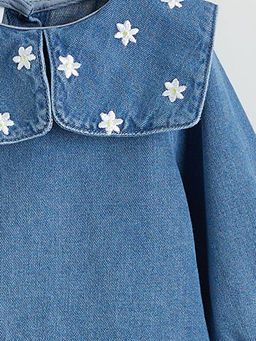 Bebe Yaka K?z Bebek Jean Elbise