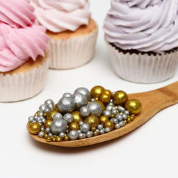 Посыпка кондитерская с глиттером Блеск золото, серебро 1,5 кг - Simaland фото 2