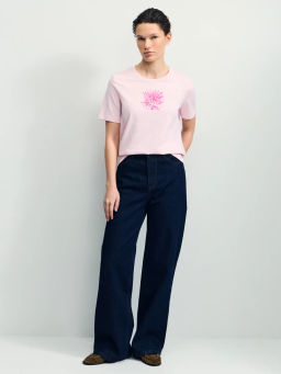 Футболка из хлопка с принтом / Zarina  фото 2