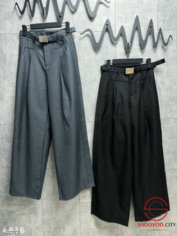 Брюки из плотной костюмной ткани