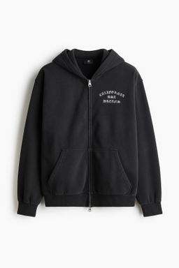 Chaqueta sudadera estampada con capucha Loose Fit - H&m фото 2