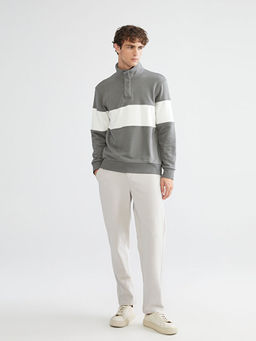 Dik Yaka Erkek Sweatshirt