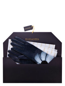 Перчатки женские ш/п F-IS0030 d.blue - Eleganzza фото 6