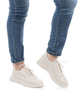 03-YD8-1D LT. BEIGE Полуботинки женские (натуральная кожа)