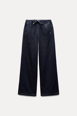 Z1975 HIGH-WAIST WIDE-LEG JOGGER JEANS - Zara фото 4