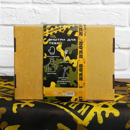 Большой кухонный набор Мужик готовит лучше (фартук, лопатка, отбивалка и прихватка) - Beauty fox фото 14