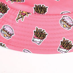 Панама «Фастфуд», розовая