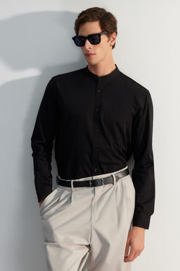 TRENDYOL MAN Premium Siyah %100 Pamuk Regular Fit Hakim Yaka Gomlek TMNAW24GO00027 - Trendyolmilla фото 2