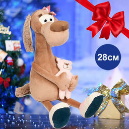 Мягкая игрушка Мила с Мишкой, 28 см , фирменная игрушка Россия , премиум качество, игршка подружка на прогулку ,игрушка подушка.