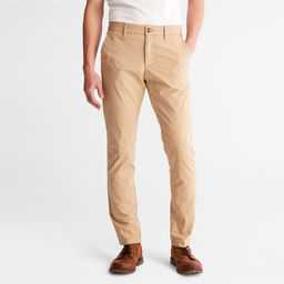 Мужские брюки Timberland Chino Pant Slim Poplin Sargent Lake Straight Super Light Weight бежевые