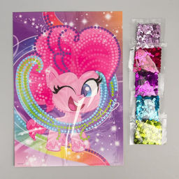 Аппликация пайетками + 5 цветов пайеток по 7 г Пинки Пай, My Little Pony - Hasbro фото 2