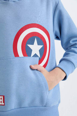 Толстая толстовка с капюшоном Marvel Avengers для мальчиков - Defacto фото 5