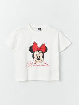 Bisiklet Yaka Minnie Mouse Bask?l? K?sa Kollu K?z ?ocuk Pijama Tak?m? - Waikiki фото 2