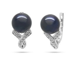 Серьги из серебра жемчуг, см081ч