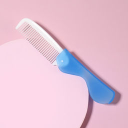 Цена за 4 шт. Расчёска складная, 17.3×3.1 см, синяя, белая