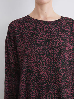 Bisiklet Yaka Desenli Bluz