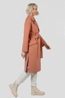 Пальто женское демисезонное (пояс) - El podio фото 5