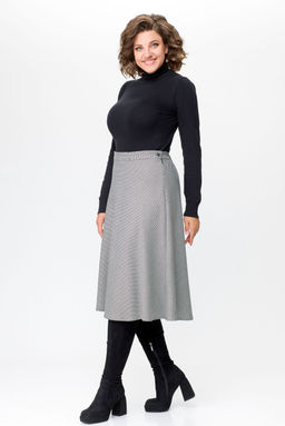 Блуза Swallow 803.2 черный+серебряный узор фото 84