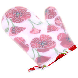 Прихватка-варежка (рукавица) силиконовая 23х18,5х1,5см, подкладка хлопок с ватином, цвета микс (Китай) - Домашняя мода фото 2