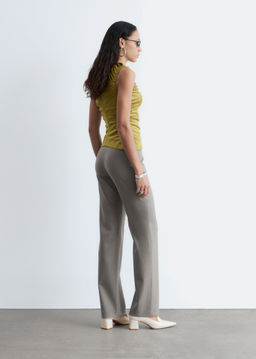 Pantalones de lana de perneras rectas - H&m фото 5