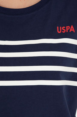 Женская темно-синяя футболка с круглым вырезом - U.s. polo assn фото 14